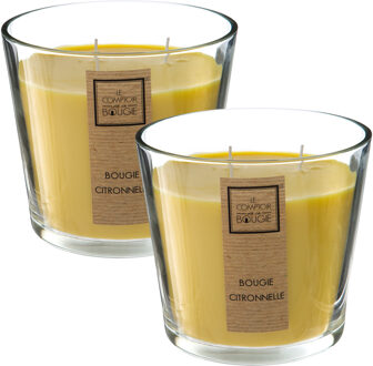 Atmosphera geurkaars Nina - 4x - citronella - 500 g - citroengras - 40 uur - zomer