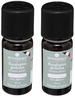 Atmosphera Geurolie eucalyptus 10 ml - 2x - Smudgen - Huisparfum navulling - Aromatische Etherische olie