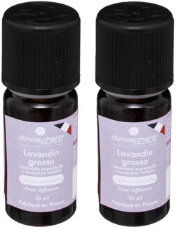 Atmosphera Geurolie lavendel 10 ml - 2x - Smudgen - Huisparfum navulling - Aromatische Etherische olie