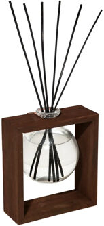 Atmosphera Geurstokjes in luxe houder hout/glas - Patchouli - 250 ml - geurverspreider - interieurparfum