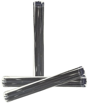 Atmosphera Geurstokjes navulling - 60x losse stokjes - 25 cm - zwart hout - voor geurverspreider - interieurpar