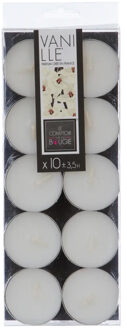 Atmosphera Geurtheelichtjes - 10x stuks - vanille geur - was/paraffine - 3,5 uur