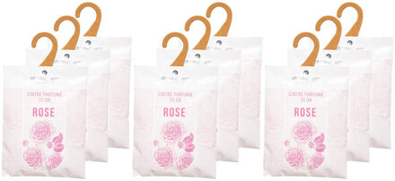 Atmosphera Geurzakjes Rozen - 9x - met ophanghaak - geurkaartjes/luchtverfrisser