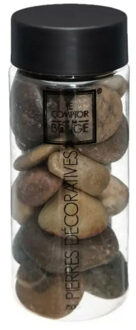 Atmosphera Grote decoratie stenen - bruin - pot 750 gram - hobby - decoratiestenen