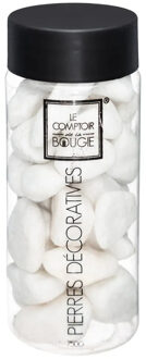 Atmosphera Grote decoratie stenen - wit - pot 750 gram - hobby - decoratiestenen