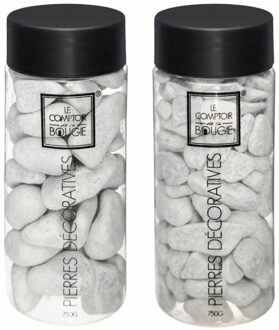 Atmosphera Grote en middelgrote decoratie/hobby stenen grijs