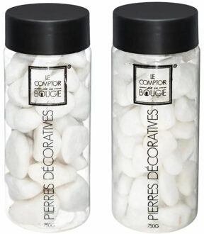 Atmosphera Grote en middelgrote decoratie/hobby stenen wit