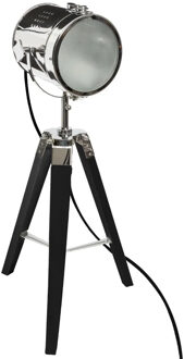 Atmosphera Industriële lamp - 68CM - Metaal - hout - Zwart