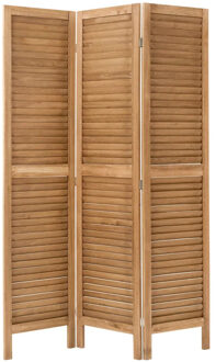 Atmosphera Kamerscherm 3 vlakken - bruin - pauwlina hout - 120 x 170 cm - Afscherming wand