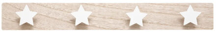 Atmosphera Kapstok kinderkamer - sterren - 4 haken - MDF - 55 x 7 cm
