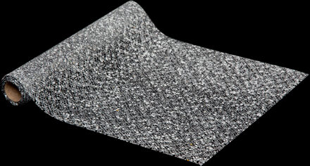 Atmosphera Kerst tafelloper - zilver pailletten stof - 28 x 300 cm - polyester
