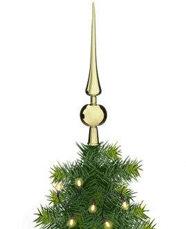 Atmosphera kerstboom piek - goud - plastic - H28 cm - kerstboompieken Goudkleurig