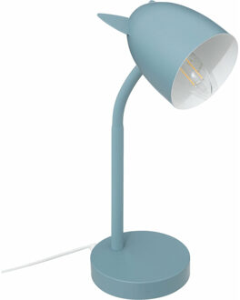 Atmosphera Kinderkamer bureaulamp - met oortjes - blauw - metaal - 18 x 12,5 x 31 cm - tafellamp