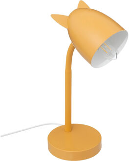 Atmosphera Kinderkamer bureaulamp - met oortjes - geel - metaal - 18 x 12,5 x 31 cm - tafellamp