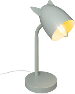 Atmosphera Kinderkamer bureaulamp - met oortjes - groen - metaal - 18 x 12,5 x 31 cm - tafellamp