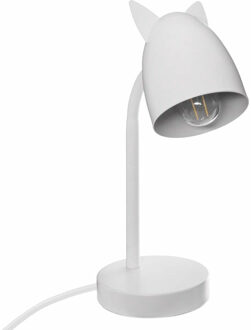 Atmosphera Kinderkamer bureaulamp - met oortjes - wit - metaal - 18 x 12,5 x 31 cm - tafellamp