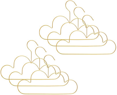 Atmosphera Kledinghanger Wolk - 6x - goud - kinderen - hangers