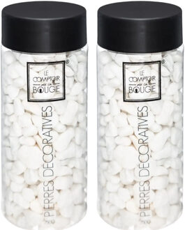Atmosphera Kleine decoratie/hobby steentjes - 2x - wit - 750 gram