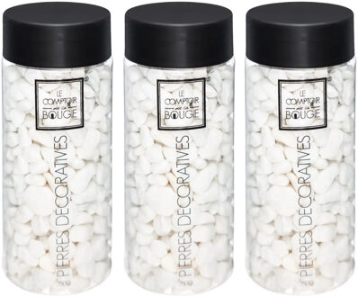 Atmosphera Kleine decoratie/hobby steentjes - 3x - wit - 750 gram