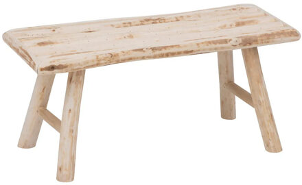 Atmosphera krukje/bijzet bankje - hout - houtkleur - L70 x B26 x H31 cm