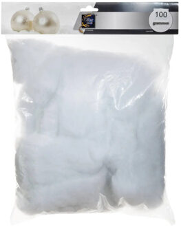 Atmosphera Kunstsneeuw/nepsneeuw - in zak - 100 gram - sneeuwkatoen - watten - wit