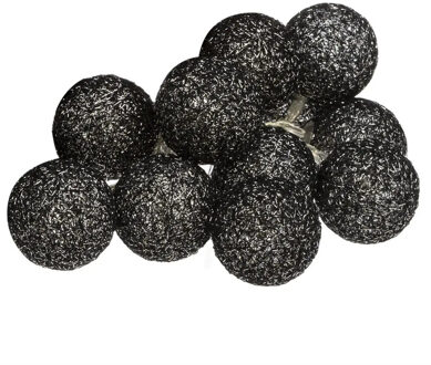 Atmosphera LED slinger 10 bollen - D6 cm - zwart - 1,5 meter - Sfeerverlichting