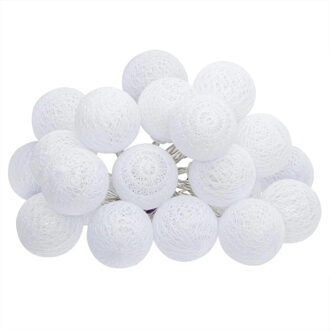 Atmosphera LED slinger 20 bollen - D6 cm - wit - 4 meter - Sfeerverlichting