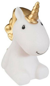Atmosphera Nachtlampje LED - Unicorn XL - goud - kunststof - 27 x 15 x 30 cm - kinderkamer Goudkleurig
