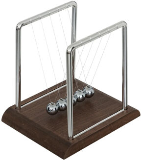 Atmosphera Newton pendel cradle - met 5 ballen - 17 x 15 x 18 cm - Slinger/balanceerballen voor op kantoor/bure