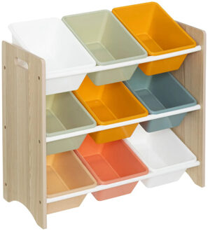 Atmosphera Opbergrek 3-laags met bakken - hout/kunststof - 60 x 30 x 66 cm - speelgoed - kinderkamer