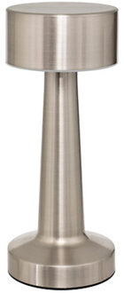 Atmosphera portable tafellamp Caracas - zilver - draadloos - H21 cm