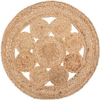 Atmosphera Ronde placemat jute naturel 38 cm - Placemats Bruin