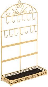 Atmosphera Sieraden rekje Graceland - 23 x 8 x 42 cm - Kettingen/armbanden - met haakjes - metaal - goud