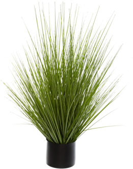 Atmosphera siergras kunstplant - grasplant sprieten - donkergroen - H74 cm - in pot - pvc - Kunstplanten