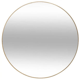 Atmosphera Spiegel/wandspiegel - rond - Dia 38 cm - metaal/glas - goud - Spiegels Goudkleurig