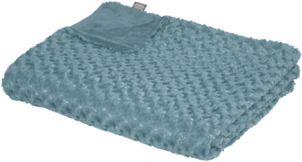 Atmosphera Sprei|deken|plaid - aqua blauw - polyester - 230 x 180 cm