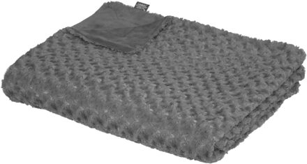 Atmosphera Sprei|deken|plaid - donkergrijs - polyester - 230 x 180 cm