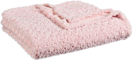 Atmosphera Sprei|deken|plaid - lichtroze - polyester - 230 x 180 cm