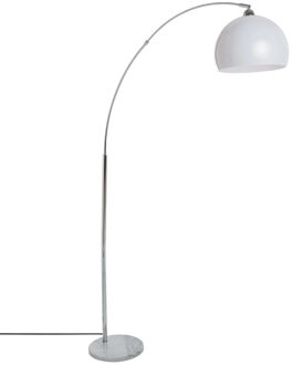 Atmosphera staande Booglamp Luzano - metaal - wit - H185 cm - Designlamp