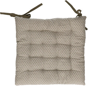 Atmosphera Stoelkussen - olijf groen - katoen - 36 x 36 x 4 cm - wicker zitkussen