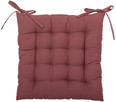 Atmosphera Stoelkussen - steenrood - katoen - 36 x 36 x 4 cm - zitkussen
