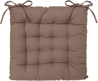 Atmosphera Stoelkussen - taupe - katoen - 36 x 36 x 4 cm - zitkussen