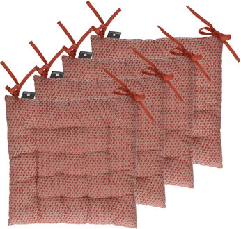 Atmosphera Stoelkussens - 6x - terra - katoen - 38 x 7 cm - wicker zitkussen