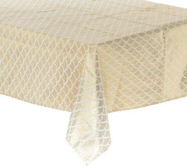 Atmosphera Tafelkleed art-deco goud print - 140 x 240 cm polyester/katoen Goudkleurig