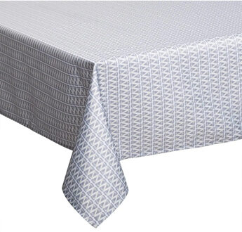 Atmosphera Tafelkleed rechthoekig 240 x 140 cm grijs met print polyester - Tafellakens Multikleur