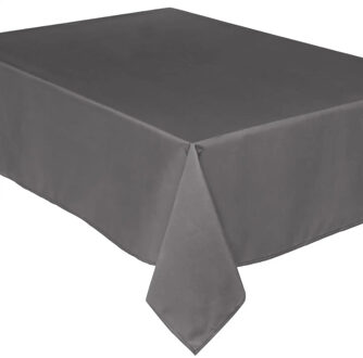 Atmosphera Tafelkleed rechthoekig 240 x 140 cm grijs polyester - Tafellakens