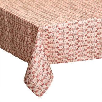 Atmosphera Tafelkleed rechthoekig 240 x 140 cm rood met print polyester - Tafellakens