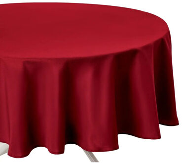 Atmosphera Tafelkleed rond - rood - Dia 180 cm - Eettafel tafellakens - polyester