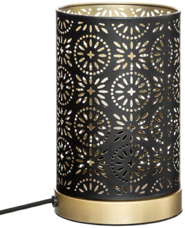 Atmosphera Tafellamp Bohemian - metaal - antraciet - H21 cm - Designlamp