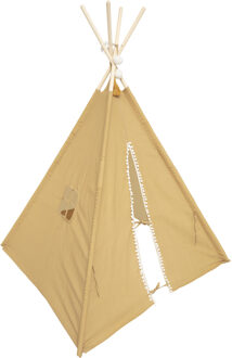 Atmosphera Tipi speeltent voor kinderen - 120 x 120 x 160 cm - geel - Speeltenten